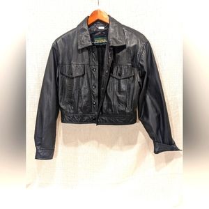 Danier Genuine Leather Vintage Bomber Jacket